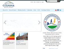 Tablet Screenshot of culpeperbaptist.org